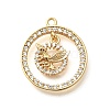 Brass Micro Pave Cubic Zirconia Pendants KK-G519-05G-05-1