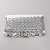 Polyester Braided Metallic Fringe Lace Trim DIY-WH0589-04-2