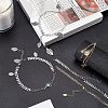  12Pcs 2 Style 304 Stainless Steel  Chain & Brass Cable Chain Bracelet Making AJEW-NB0003-26-2