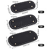   3Pcs 3 Style Oval PU Leather Knitting Crochet Bags Nail Bottom Shaper Pad DIY-PH0009-84-4