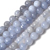 Natural Blue Lace Agate Beads Strands G-G346-A01-8mm-2