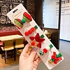 Christmas Theme Cloth Felt Fabric Alligator Hair Clip OHAR-R100-01C-1