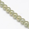 Electroplate Imitation Jade Glass Round Beads Strands EGLA-F037-8mm-M-2