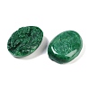 Dyed Natural Myanmar Jade Coin Pendants G-S378-01-2