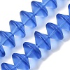 Frosted & Baking Paint Transparent Glass Beads Strands GL-CBA2ED2-03G-1