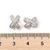 Brass Micro Pave Cubic Zirconia Beads KK-P297-06P-3