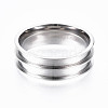 201 Stainless Steel Ring Core Blank for Inlay Jewelry Making RJEW-ZX002-05-13-2