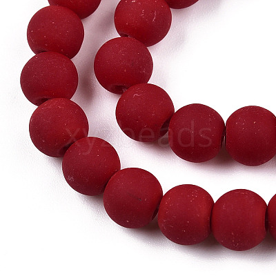 Opaque Glass Beads Strands GLAA-T032-P6mm-MD05-1