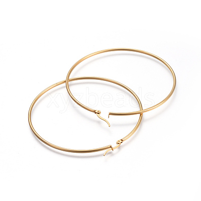 201 Stainless Steel Big Hoop Earrings EJEW-A052-20D-G-1