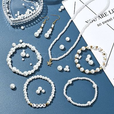1800Pcs Baking Paint Pearlized Glass Pearl Round Beads HY-YW0001-10-1