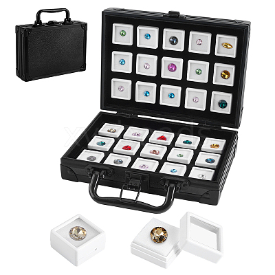 Rectangle Aluminum Alloy with MDF Organizer Cases ODIS-WH0108-093A-1