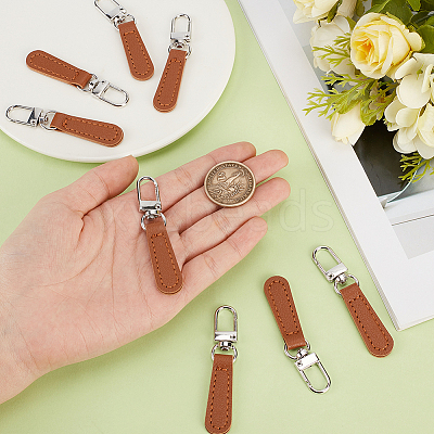 8Pcs PU Leather Zipper Pulls for Handbags Luggage and Jacket FIND-CL0002-09A-1
