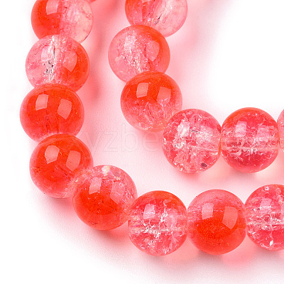Transparent Crackle Baking Paint Glass Beads Strands X2-DGLA-T003-01A-12-1