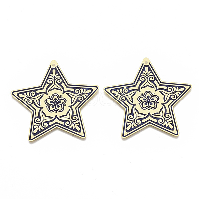Brass Enamel Big Pendants X-KK-N223-02-1