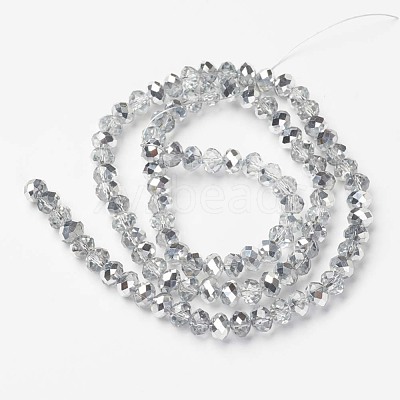 Electroplate Transparent Glass Beads Strands X-EGLA-A034-T8mm-M16-1