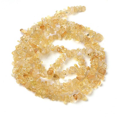 Heated Natural Citrine Chip Beads Strands X-G-D093-A03-1