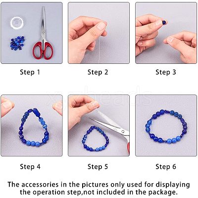 18 Style Blue Glass Beads GLAA-PH0007-08-1