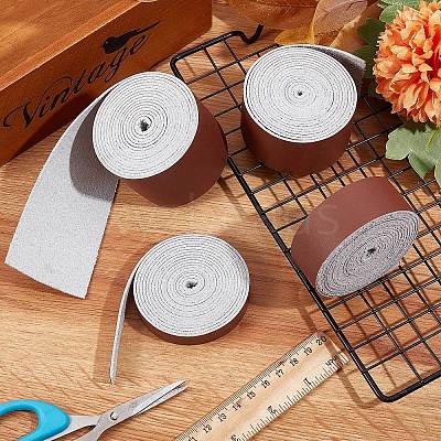 Flat Microfiber Imitation Leather Cord LC-WH0006-07B-04-1