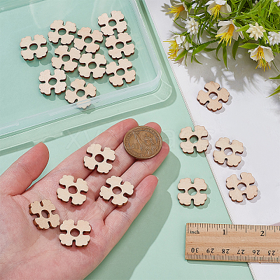 120Pcs MDF Buttons BUTT-BC0001-18-1