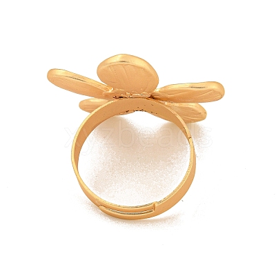 Matte Gold Alloy Adjustable Rings for Women RJEW-K260-07B-1
