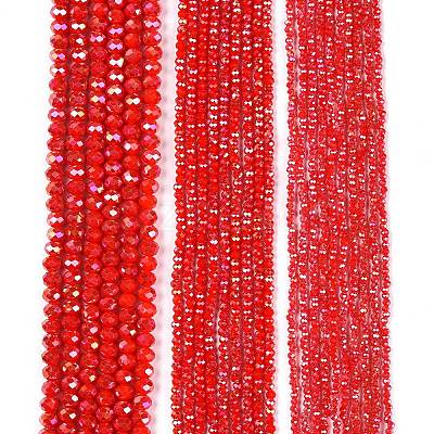 Electroplate Glass Beads Strands X-EGLA-A044-P6mm-B22-1