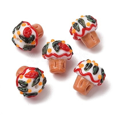 Handmade Bumpy Lampwork Beads LA-CBAE4A5-02A-1
