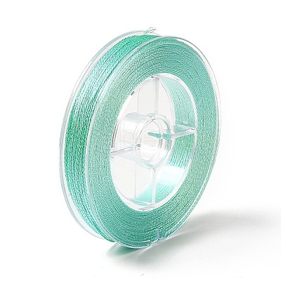 10 Rolls 10 Colors 6-Ply PET Polyester Metallic Thread OCOR-L046-03B-1