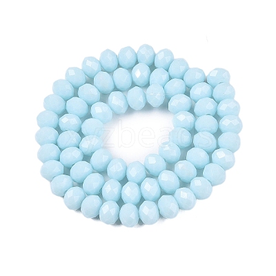 Opaque Solid Color Imitation Jade Glass Beads Strands EGLA-A044-P8mm-D06-1