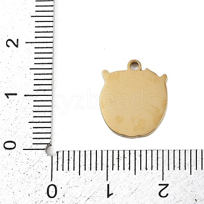 304 Stainless Steel Enamel Charms STAS-I338-01G-03-1