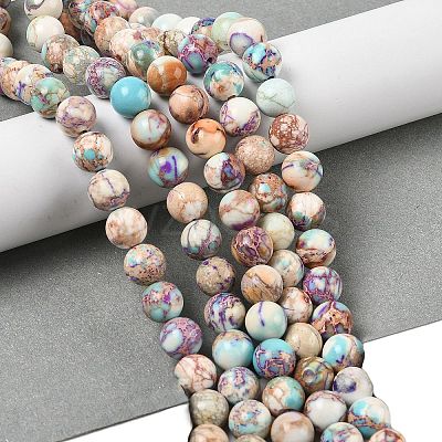 Dyed Natural Regalite/Imperial Jasper/Sea Sediment Jasper Beads Strands G-B124-C01-20-1