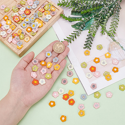 120Pcs 12 Colors Polyester Ornament Accessories DIY-MA0005-17-1