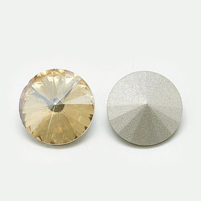 Pointed Back Glass Rhinestone Cabochons RGLA-T086-14mm-06-1