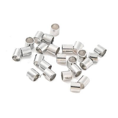 2MM Platinum Plated Tube Crimp Beads X-E003-1
