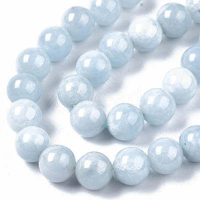 Natural Chalcedony Beads Strands X-G-S333-10mm-004-1