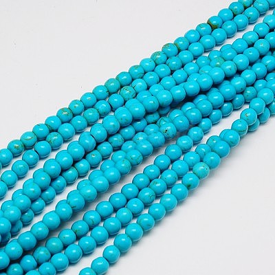 Synthetic Turquoise Beads Strands TURQ-G106-10mm-02F-1