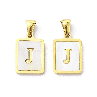 Ion Plating(IP) 304 Stainless Steel Pave Shell Pendants STAS-G327-01G-J-1