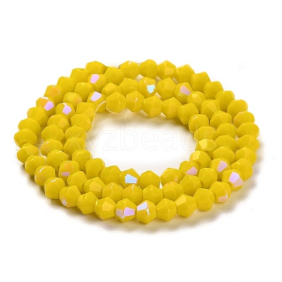 Opaque Solid Color Imitation Jade Glass Beads Strands EGLA-A039-P4mm-L05-1