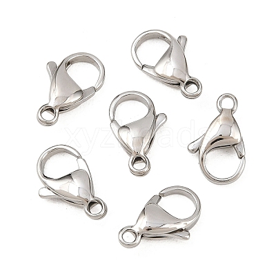 Non-Tarnish 316 Surgical Stainless Steel Lobster Claw Clasps X-STAS-316-FL15A-1