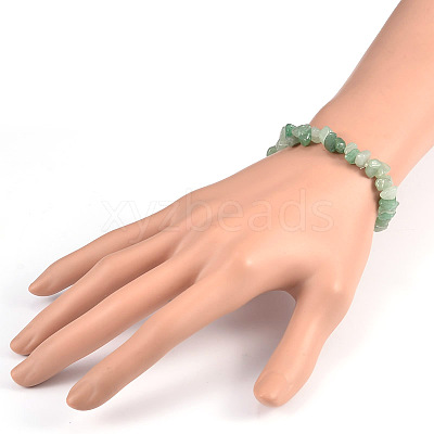 Chips Gemstone Beaded Stretch Bracelets X-BJEW-JB01826-1