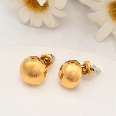304 Stainless Steel Stud Earrings EJEW-G423-05G-1