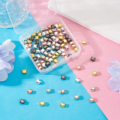 100Pcs 5 Colors Electroplate Glass Beads EGLA-TA0013-53-1