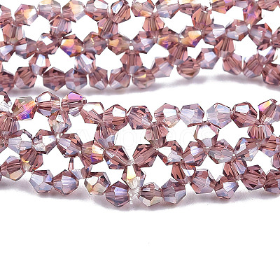 Bling Glass Beaded Stretch Bracelet BJEW-N018-03-07-1