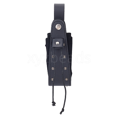 Medieval PU Leather Waist Belt Pouches with Alloy Rivets AJEW-WH0678-30B-1