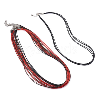 6Pcs 3 Colors 1MM Polyester&Cotton Waxed Cord 5-Strand Necklace Making MAK-TA0001-36B-1