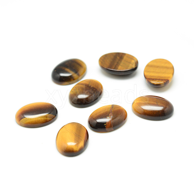 Natural Tiger Eye Gemstone Cabochons G-T020-13x18mm-14-1