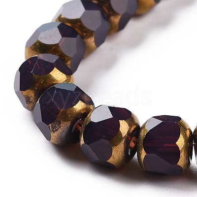 Electroplate Opaque Glass Beads Strands GLAA-P003-A-1