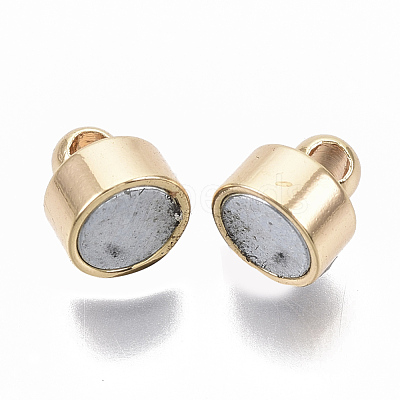 Brass Magnetic Clasps with Loops KK-S354-212-NF-1