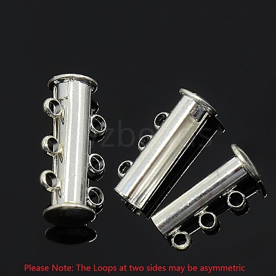 3-strands Brass Magnetic Slide Lock Clasps LS-E214-S-NR-1