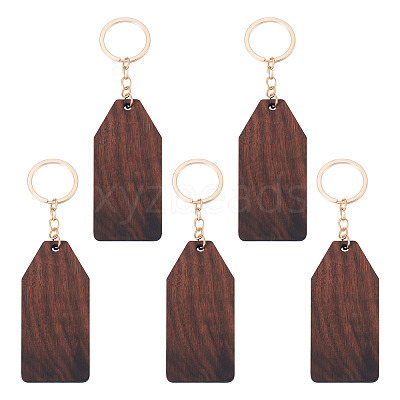 Walnut Wood Pendant Keychains KEYC-TAC0034-06E-1