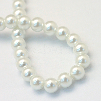 Baking Paint Glass Pearl Round Bead Strands X-HY-Q003-10mm-01-1